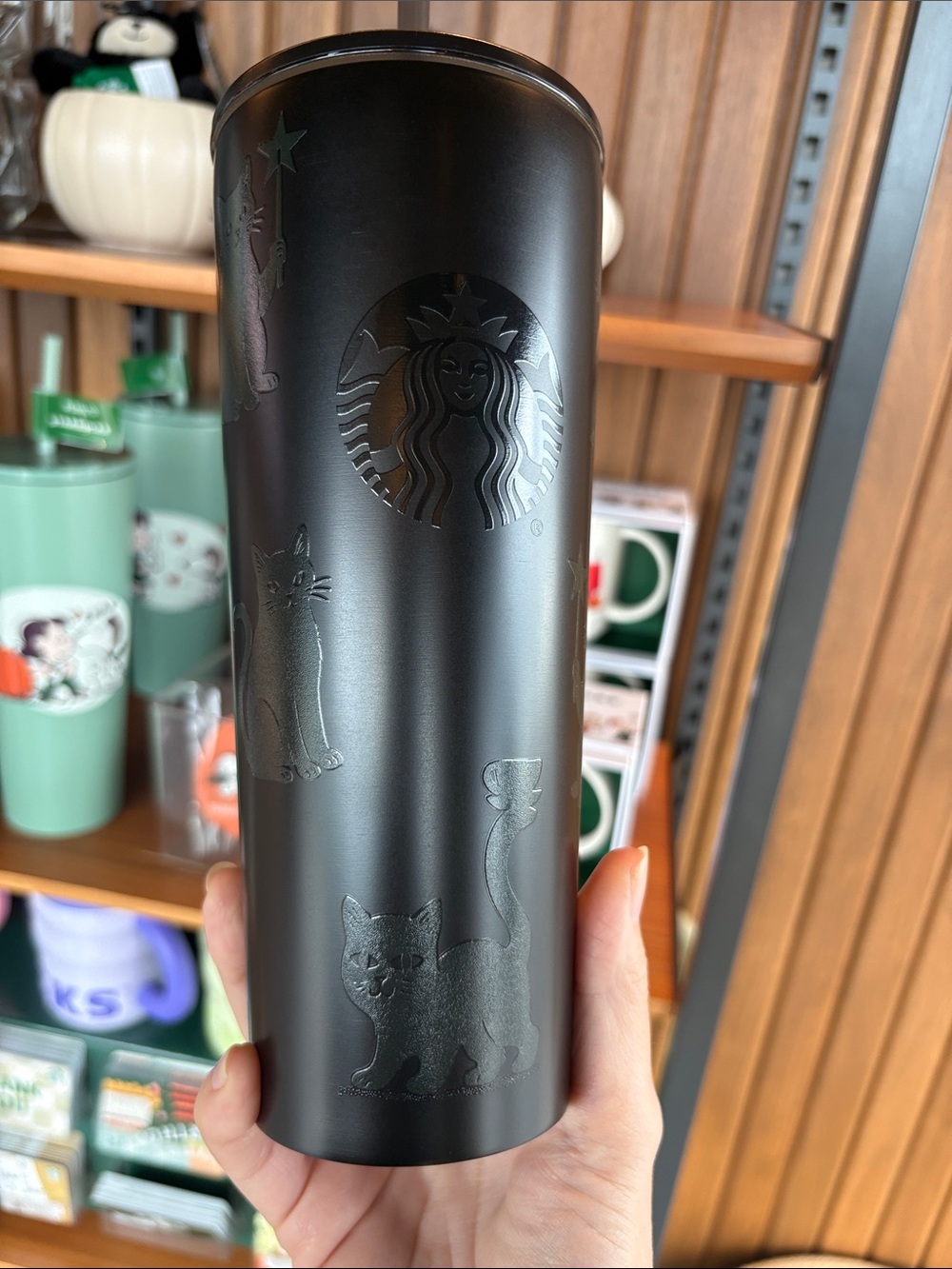 2026 Starbucks Black cat stainless steel cold cup